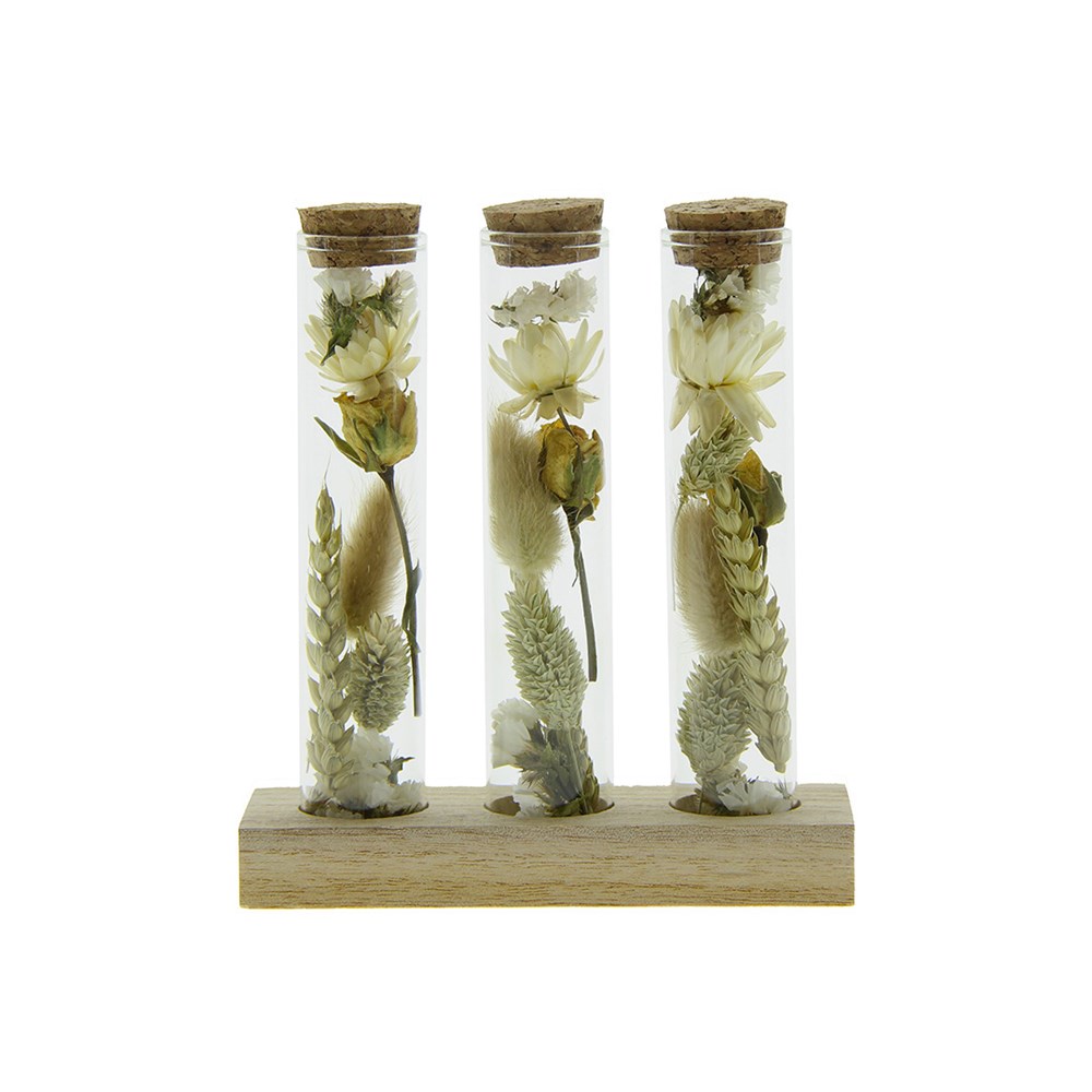 Dried Flowers - Trio tube & wood