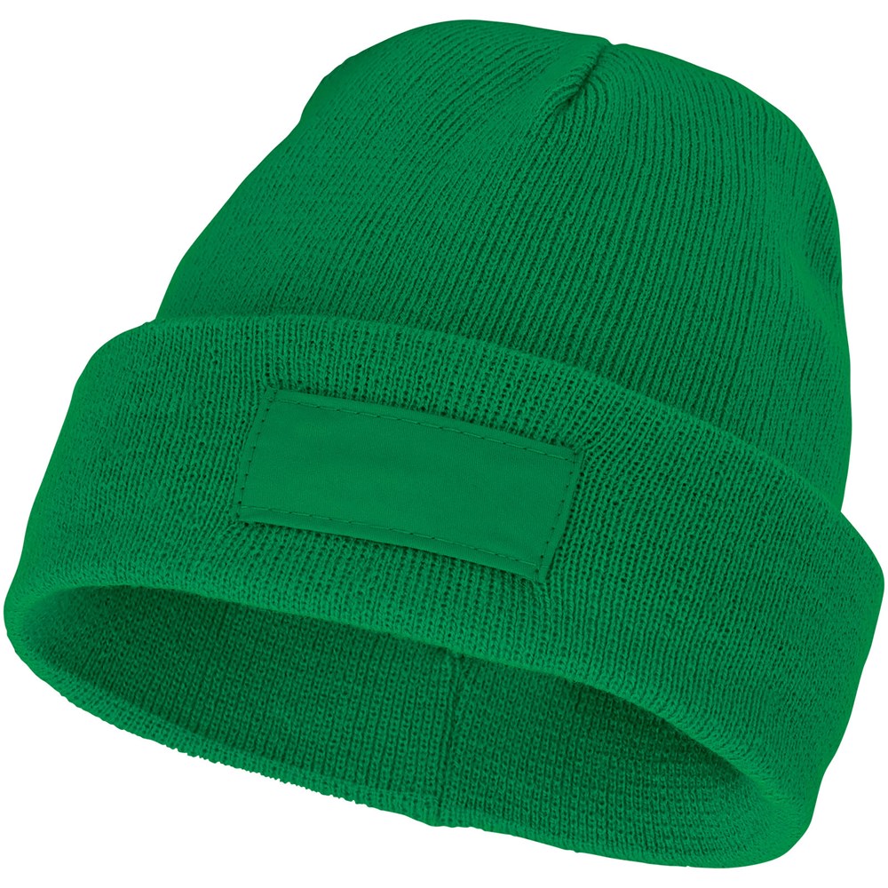 Boreas beanie met patch - Varen groen