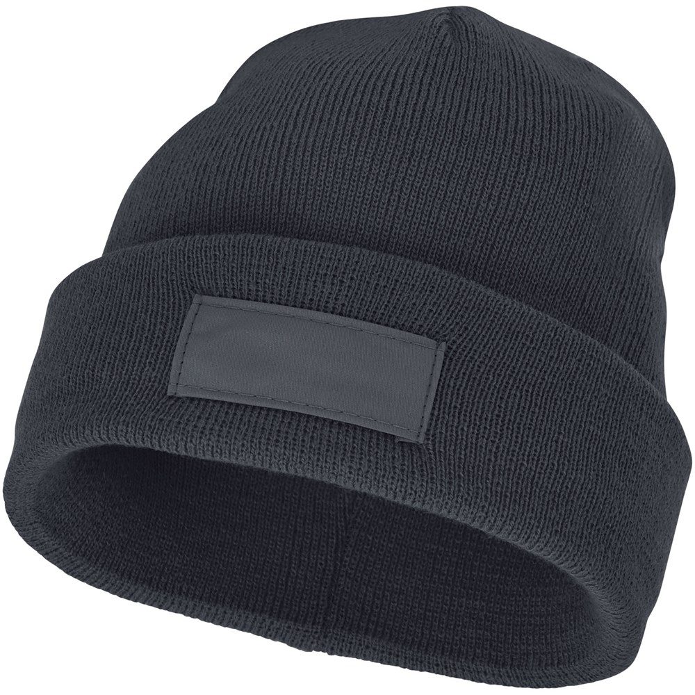 Boreas beanie met patch - Stormgrijs