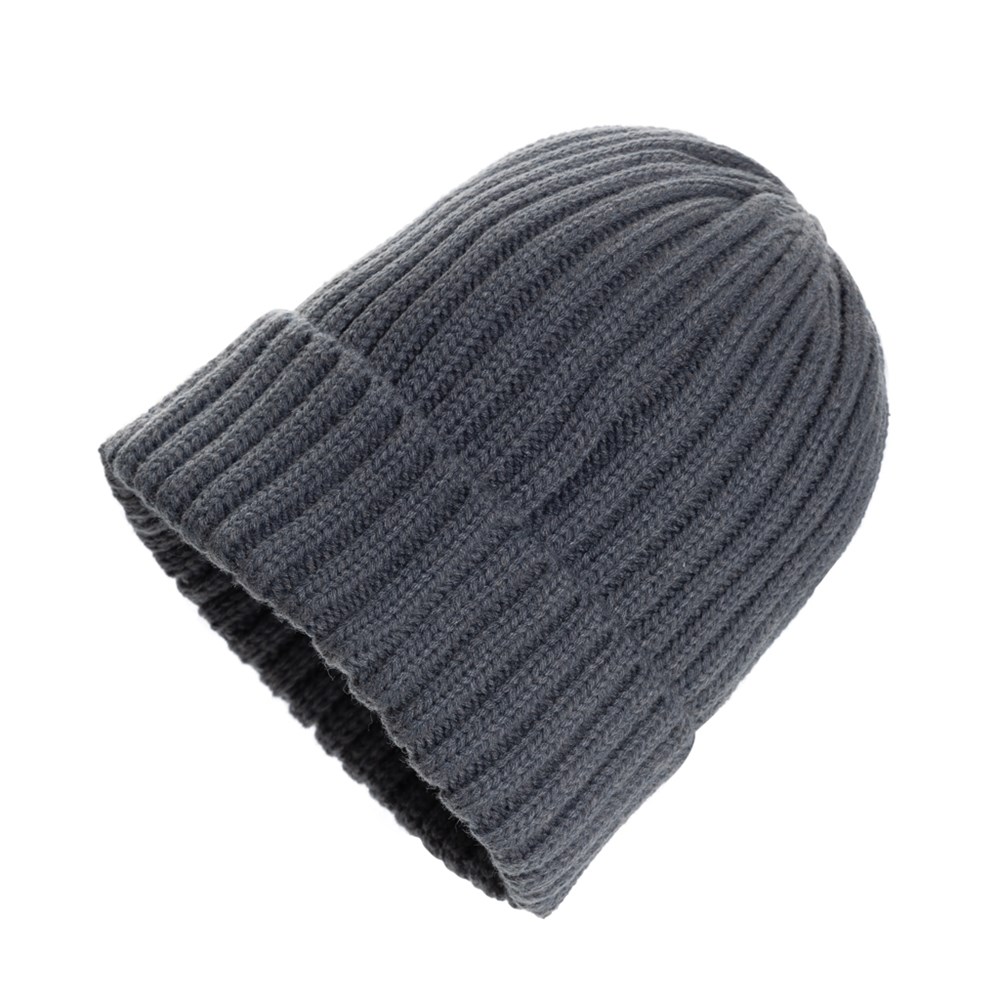 Kennedi AWARE™ Polylana®beanie met brede rib - antraciet (± PMS Cool Grey 11)