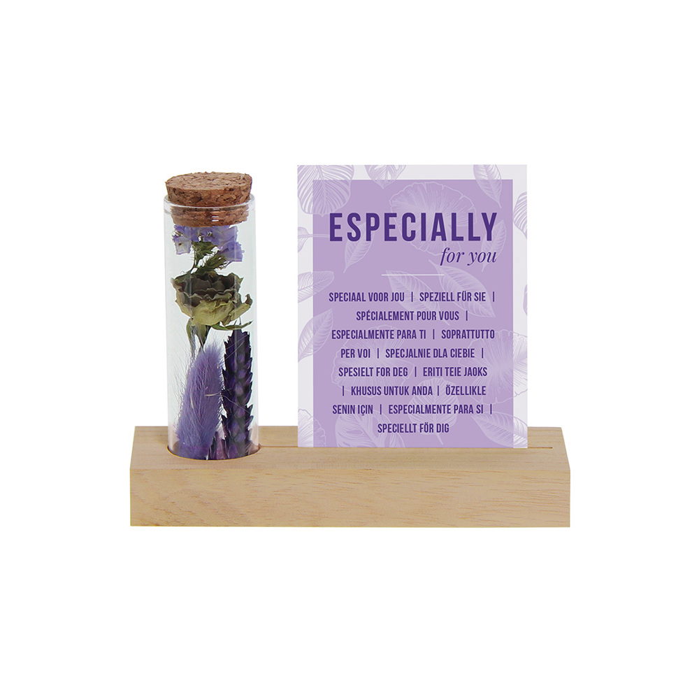 Dried Flowers - Cardholder & tube - rood