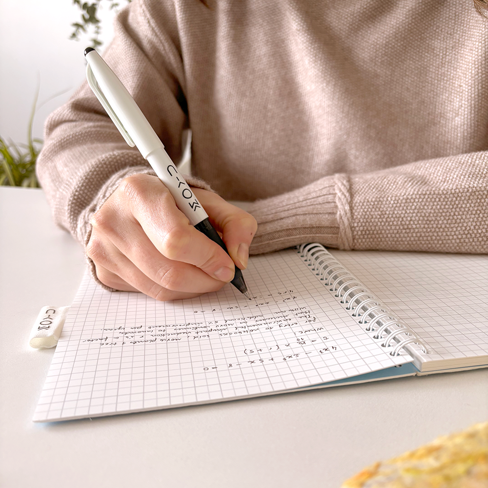 MOYU Uitwisbaar Steenpapier Notitieboek A5 Premium – 40 Pagina’s, Forest Green, Ruitjes