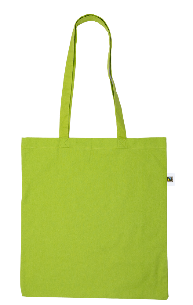 Fairtrade draagtas Naturel - Licht Groen