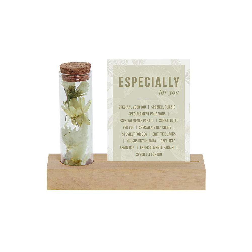 Dried Flowers - Cardholder & tube - wit